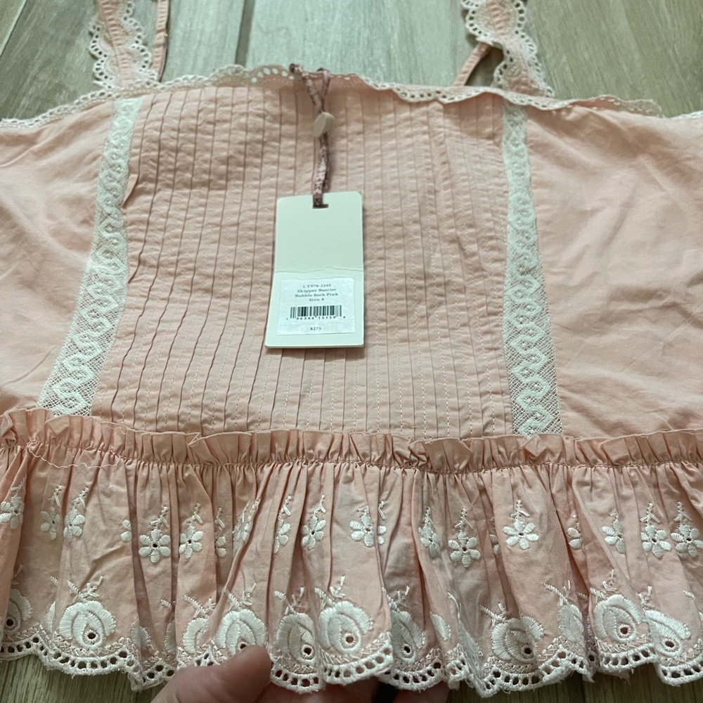 NWT LoveShackFancy Skipper Bustier Bubble Bath Pink Sz 8 - Picture 6 of 16